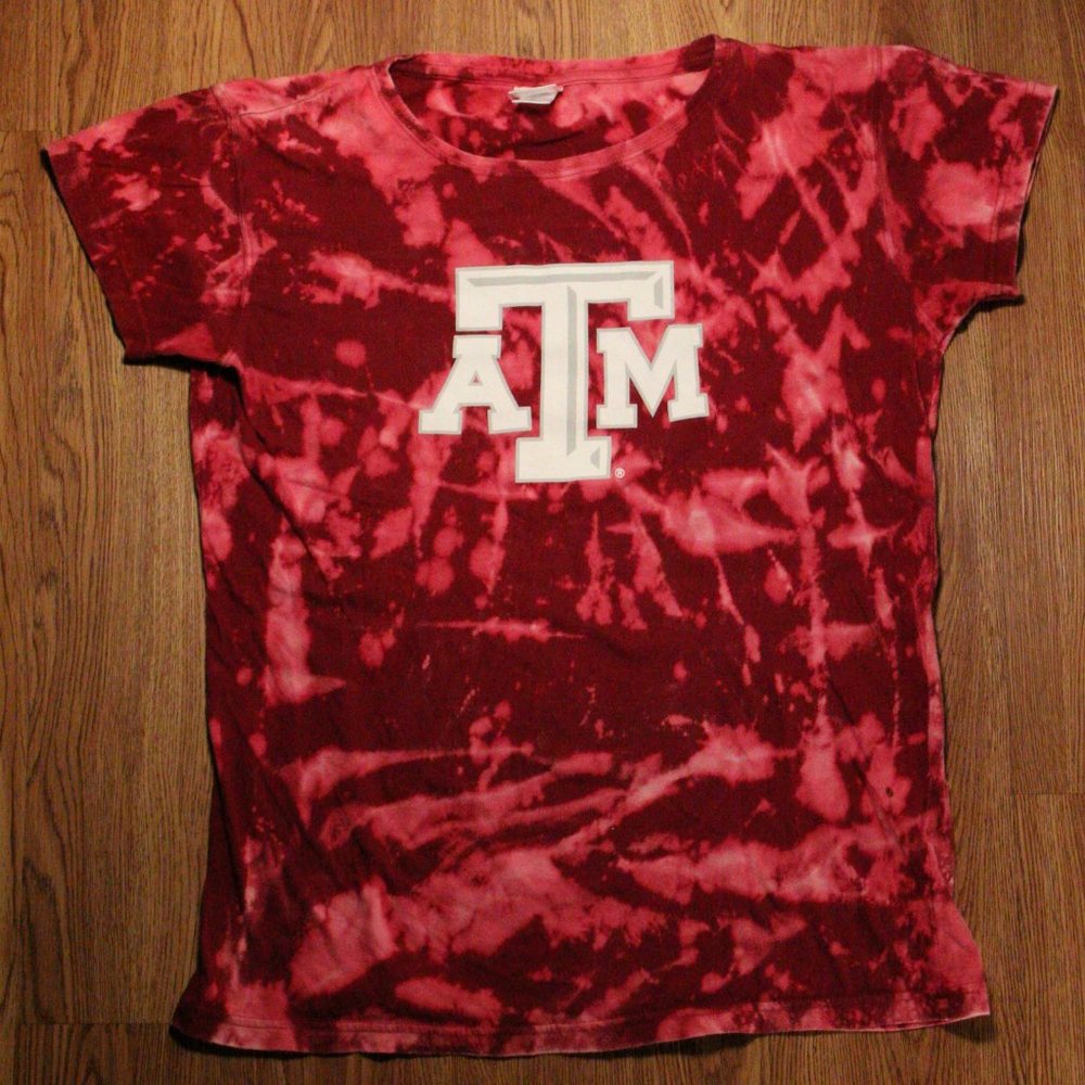 Texas A&M custom bleached women's shirt